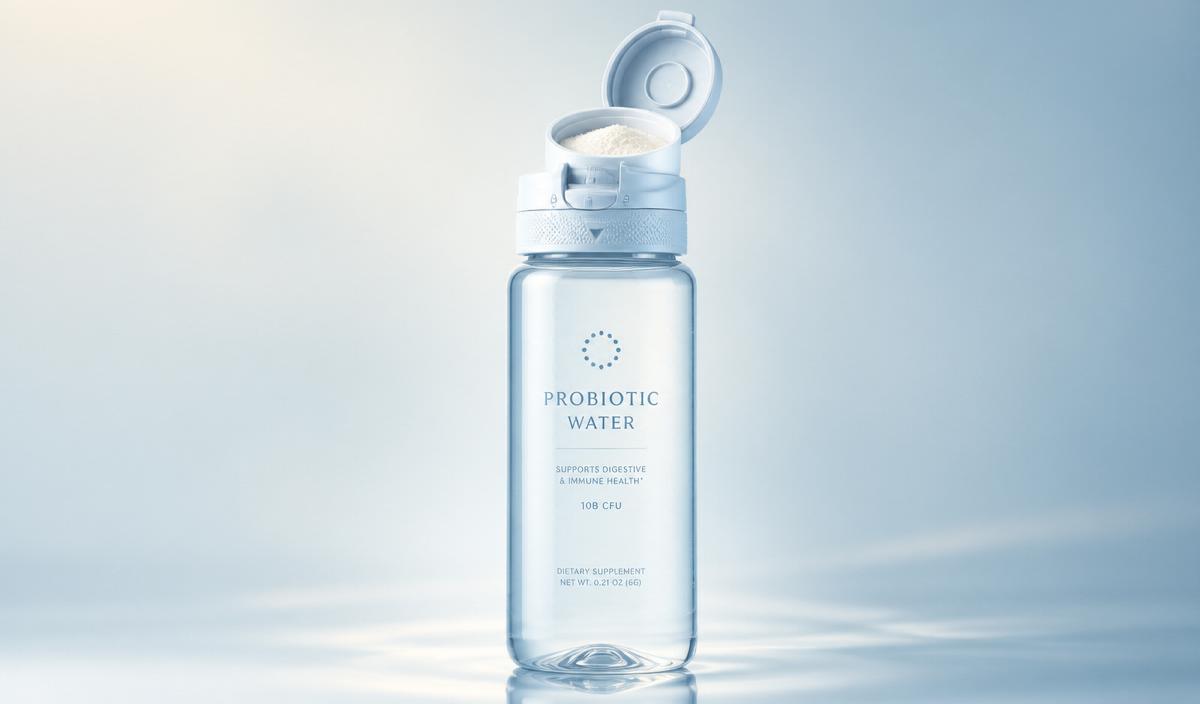 Vyraa twist cap mechanism with probiotic powder